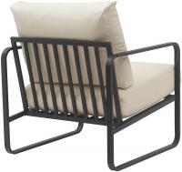 Lounger Manea Kunstleder creme 