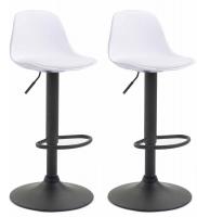 2er Set Barhocker Kiel Kunststoff schwarz weiß