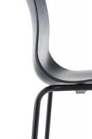 2er Set Barhocker Hoover Kunststoff 4-Fuß Gestell schwarz grau 