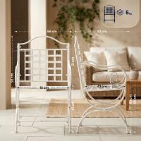 Gartenmöbel-Set Viro mit 2 Stühlen antik weiß Gartenmöbel-Set Viro mit 2 Stühlen antik weiß