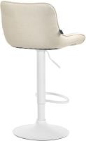 2er Set Barhocker Vonore Stoff weiß creme 