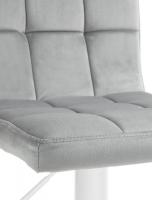 Barhocker Peru Samt weiß grau 