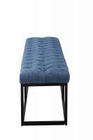 Sitzbank Amun Stoff Schwarz 150 cm blau 