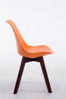 Besucherstuhl Borneo V2 Walnuss Kunstleder orange 