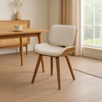 Besucherstuhl Beverley Stoff walnuss/creme 