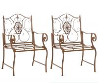 2er Set Gartenstühle Punjab antik braun