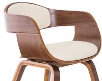 2er Set Stühle Kingston Kunstleder walnuss/creme 