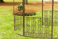 Luxus Pavillon Romantik V2 rund 350 cm antik braun 