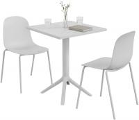 Gartenmöbel-Set Nerra mit 2 Stühlen weiß