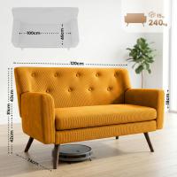 Sofa Kioni Cord orange 