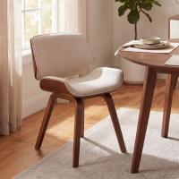 2er Set Besucherstuhl Beverley Stoff walnuss/creme 