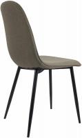 4er Set Esszimmerstuhl Maryam Stoff taupe 