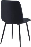 4er Set Esszimmerstühle Antibes Stoff schwarz 