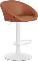 Barhocker Davie Kunstleder weiß hellbraun