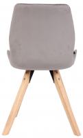 Stuhl Luna Samt grau 