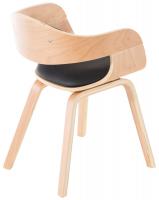 2er Set Stühle Kingston Kunstleder natura/schwarz 