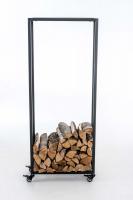 Kaminholzständer Hetta 25x60x150 cm schwarz 