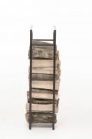 Kaminholzständer Keri 25x40x150 schwarz-matt 