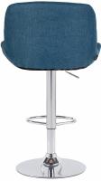 2er Set Barhocker Solon Chrom Stoff  blau