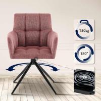 2er Set Esszimmerstuhl Jonah Stoff rubinrot 