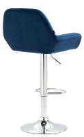 2er Set Barhocker Braga Samt chrom blau 
