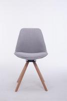 Besucherstuhl Troyes Drehbar Natura Stoff Rund grau 