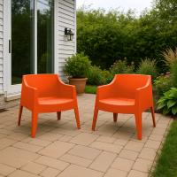 4er Set Stühle Bartal orange