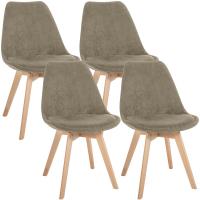4er Set Stuhl Linares Cord taupe