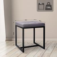 Sitzhocker Barci B Kunstleder  grau 