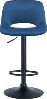 2er Set Barhocker Camden Samt schwarz blau 