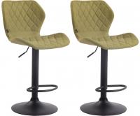 2er Set Barhocker Cork Stoff schwarz grün 