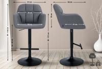 Barhocker Natoma Kunstleder schwarz grau 
