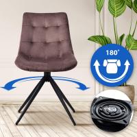 2er Set Esszimmerstuhl Merna Samt braun 2er Set Esszimmerstuhl Merna Samt braun