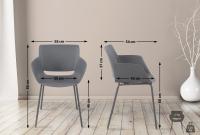 2er Set Stuhl Alpena dunkelgrau 2er Set Stuhl Alpena dunkelgrau
