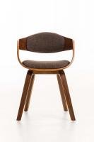 Besucherstuhl Kingston Stoff walnuss/braun 
