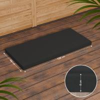 Teakbank Daxon mit Sitzkissen 120 cm dunkelgrau 