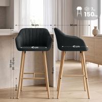 Barhocker Ando Stoff anthrazit Barhocker Ando Stoff anthrazit