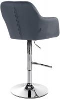 Barhocker Natoma Samt chrom dunkelgrau 