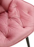 2er Set Stuhl Tanna Samt rosa 