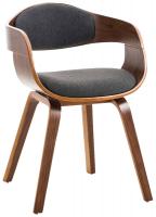 2er Set Stühle Kingston Stoff walnuss/dunkelgrau 