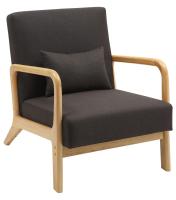 Sessel Hibbing Stoff braun 