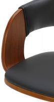 2er Set Barhocker Nilse Kunstleder schwarz walnuss/schwarz 