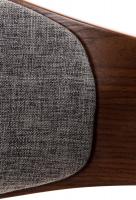 2er Set Stühle Kingston Stoff walnuss/hellgrau 