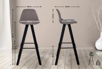 Barhocker Corbin Stoff Square schwarz taupe Barhocker Corbin Stoff Square schwarz taupe