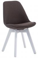 Besucherstuhl Borneo V2 Stoff  weiß (eiche) dunkelgrau 