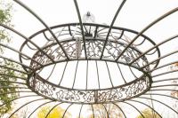 Luxus Pavillon Romantik V2 rund 350 cm antik braun 