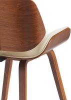 Besucherstuhl Beverley Kunstleder walnuss/creme 
