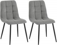 2er Set Esszimmerstuhl Tilde Cord grau 