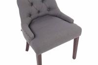 2er Set Esszimmerstuhl Aberdeen Stoff antik dunkelgrau 