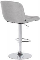 2er Set Barhocker Solon Chrom Stoff  hellgrau 